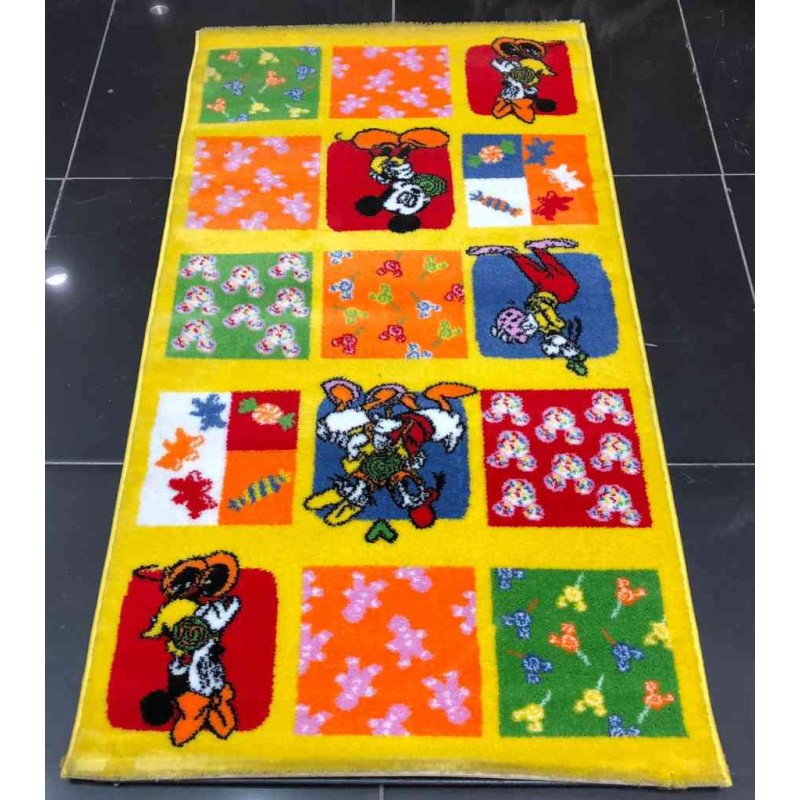 سجاد تركي اطفال اصفر  80*150