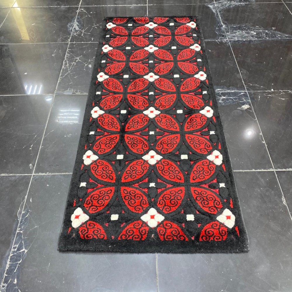 سجاد تركي مخفض شانيل 16 اسود مع احمر