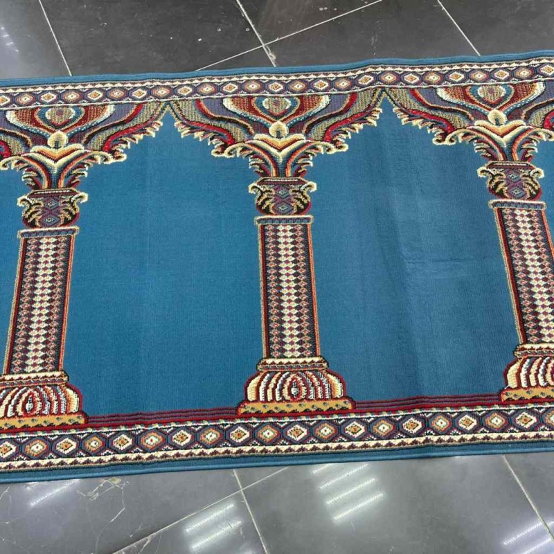 سجاد صلاة محراب وطني SC116 سماوي مقاس 120*950 سم