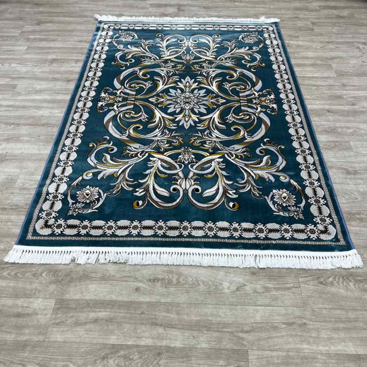 سجاد تركي نقشه فرنسي 100 ازرق مقاس 250*350