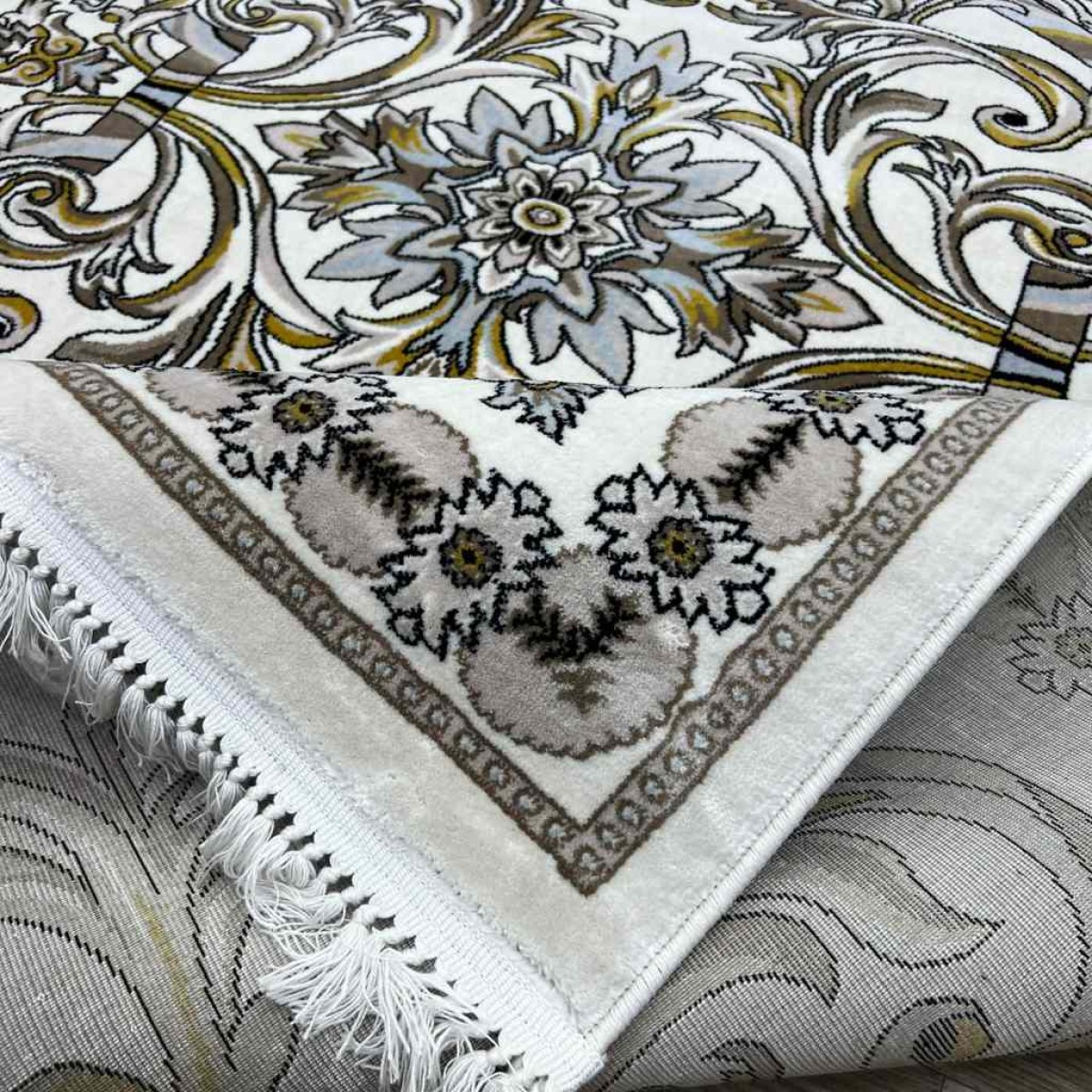 سجاد تركي نقشه فرنسي 100 ازرق مقاس 250*350