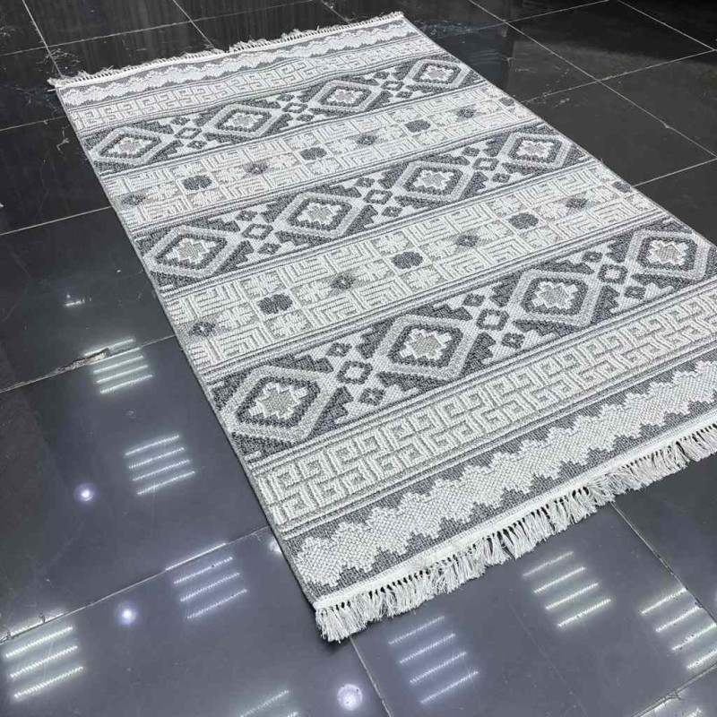 سجاد خيش ماجستيك تركي 08745B رصاصي مقاس 80*150