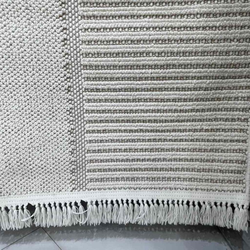 سجاد خيش ماجستيك تركي 08655B ايفوري مقاس 150*220