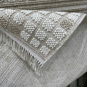 سجاد خيش ماجستيك تركي 08656B بيج غامق مقاس 250*350