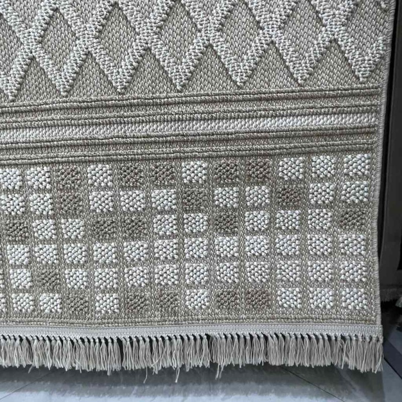 سجاد خيش ماجستيك تركي 08656B بيج غامق مقاس 250*350