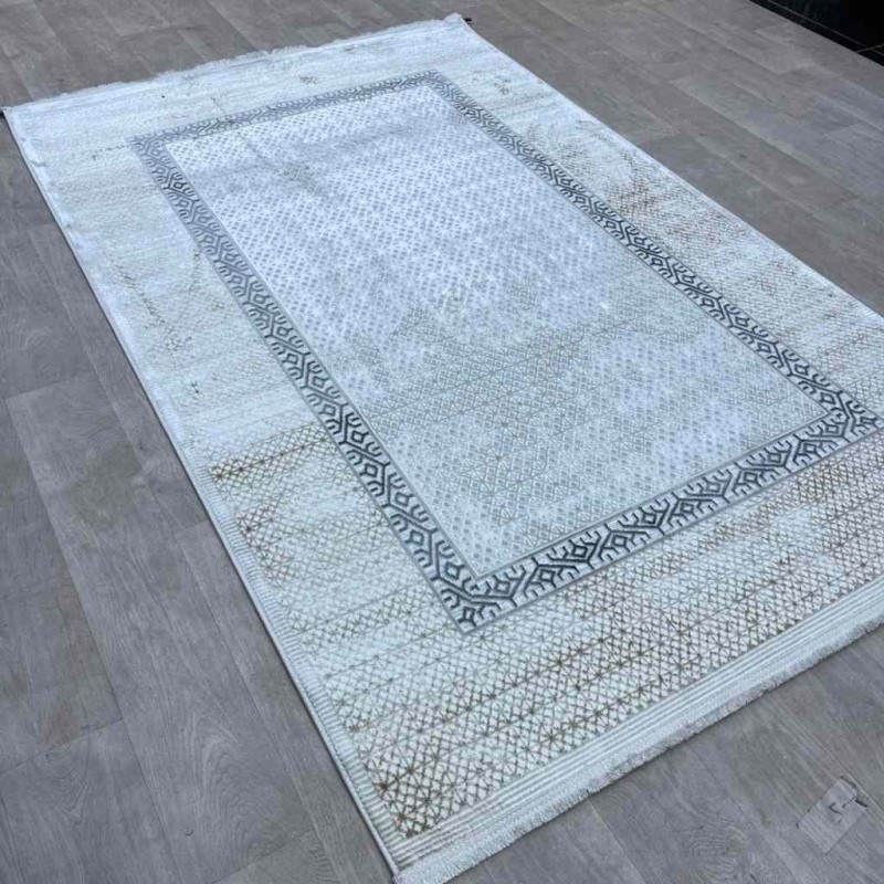 سجاد تركي رانا تركي 1102A كريم ازرق مقاس 100*300