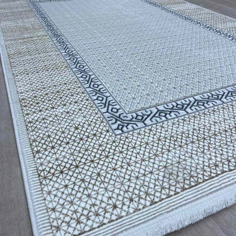 سجاد تركي رانا تركي 1102A كريم ازرق مقاس 100*300