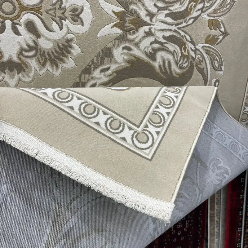 سجاد تركي اناقة نقش فرنسي SRC24A بيج كريم مقاس 150*220
