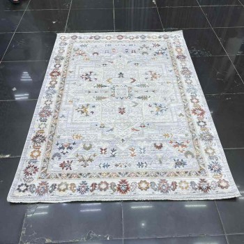 سجاد بوهيمي كريستال تركي DG198A لون رصاصي فاتح مقاس 100*200
