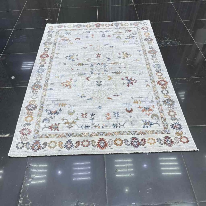 سجاد بوهيمي كريستال تركي DG198A لون كريم كريم مقاس 300*400