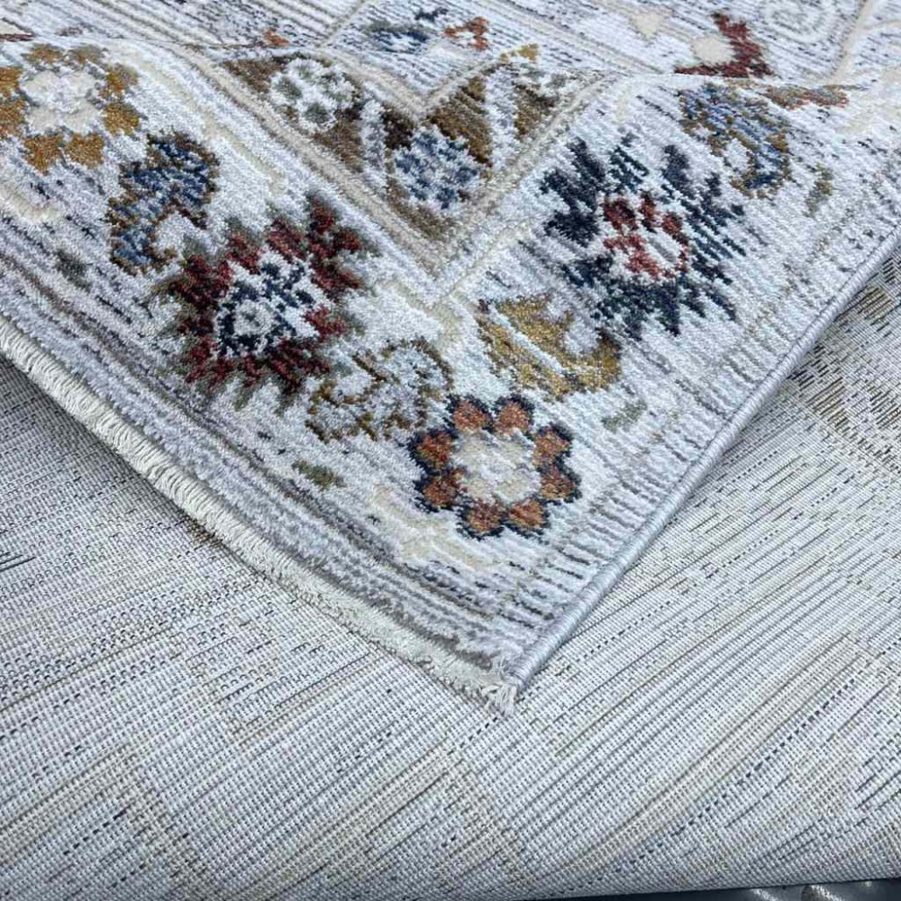 سجاد بوهيمي كريستال تركي DG198A لون رصاصي فاتح مقاس 80*150