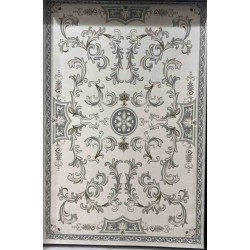 سجاد تركي داليا نقش فرنسي تركي 9769A كريم سماوي مقاس 50*80