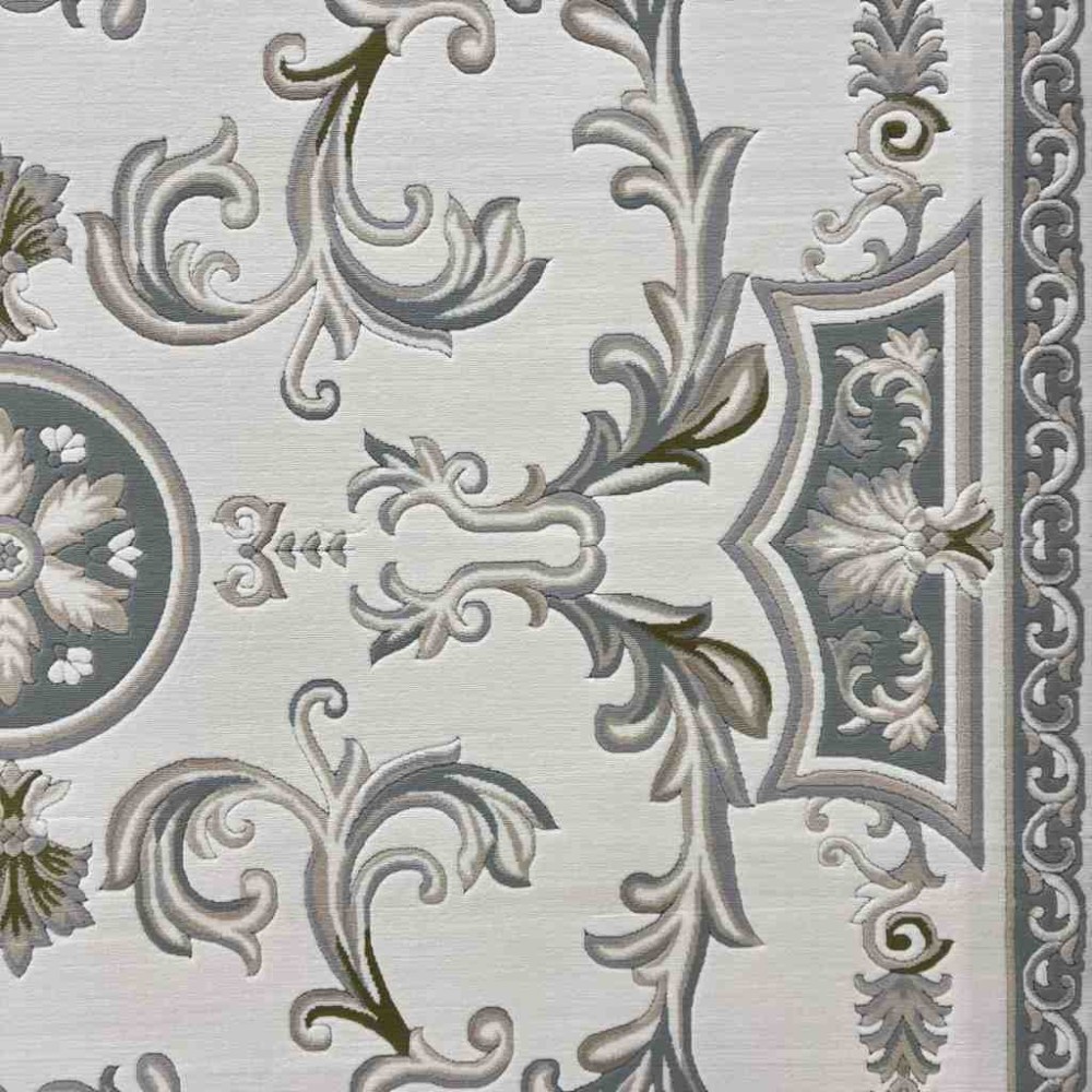 سجاد تركي داليا نقش فرنسي تركي 9769A كريم سماوي مقاس 50*80