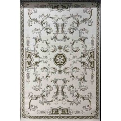 سجاد تركي داليا نقش فرنسي تركي 9769A كريم اخضر مقاس 400*500