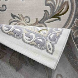 سجاد تركي داليا نقش فرنسي تركي 9769A كريم سيلفر مقاس 400*500