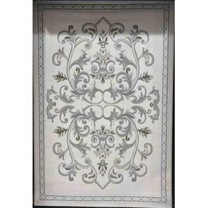 سجاد تركي داليا نقش فرنسي تركي 9771A كريم سيلفر مقاس 400*500