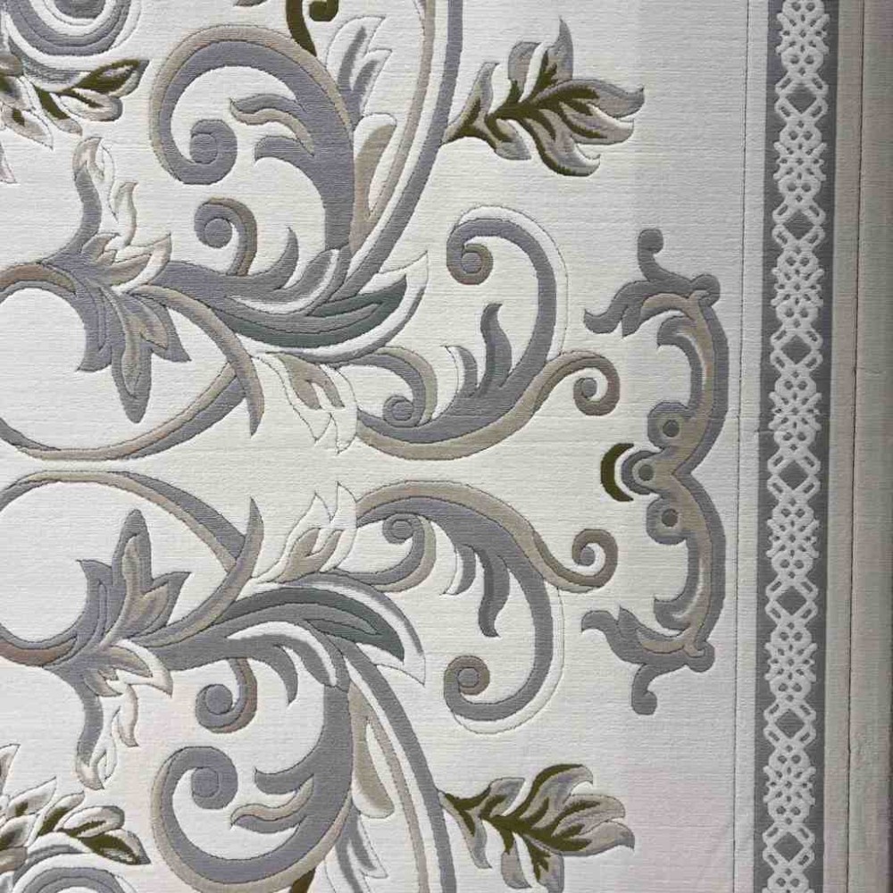 سجاد تركي داليا نقش فرنسي تركي 9771A كريم سيلفر مقاس 50*80