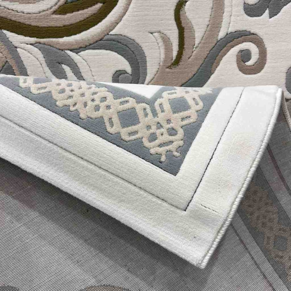 سجاد تركي داليا نقش فرنسي تركي 9771A كريم سماوي مقاس 400*500