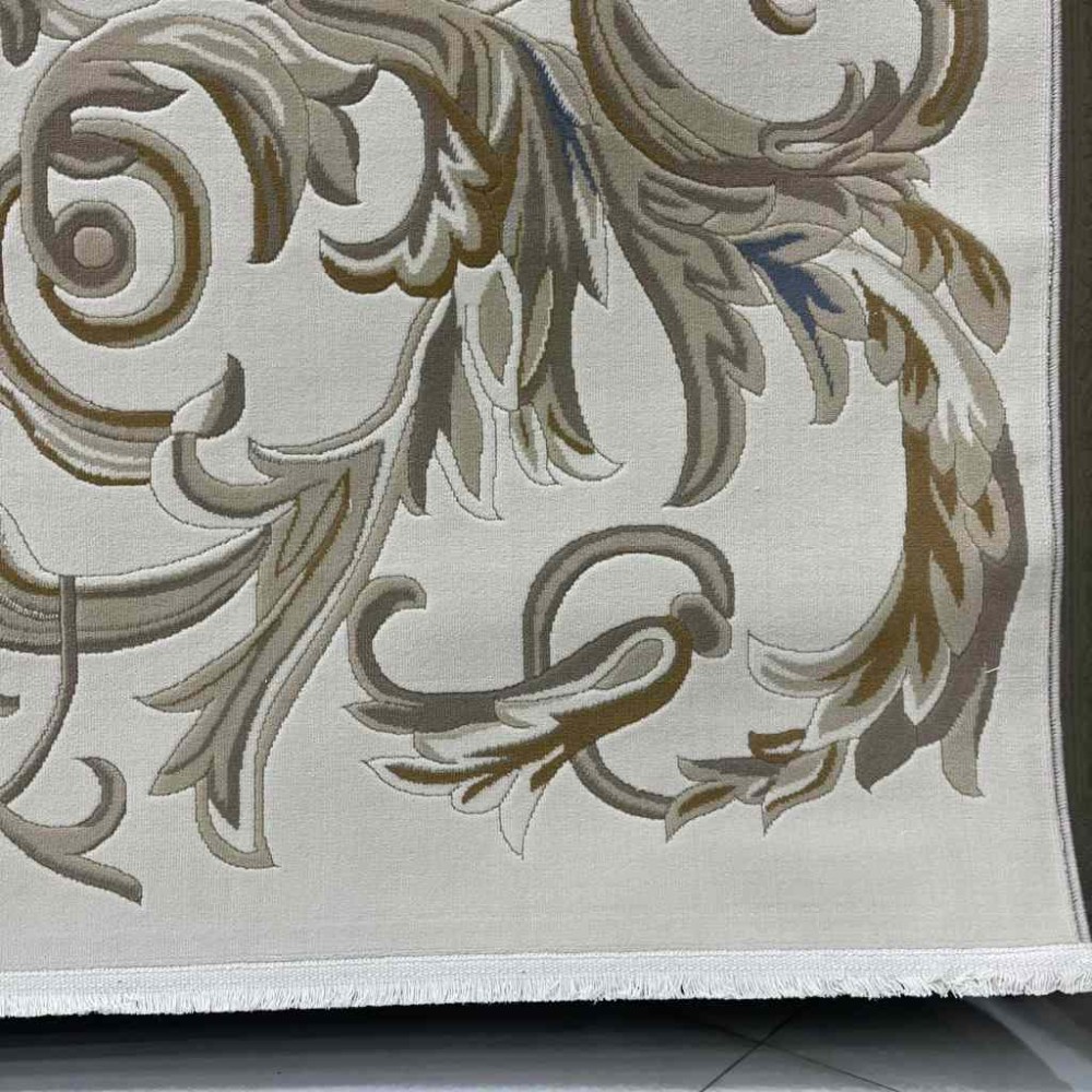 سجاد تركي اناقة نقش فرنسي J941DC كريم بيج مقاس  300*400