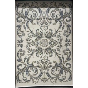 سجاد تركي اناقة نقش فرنسي J941DC كريم سماوي مقاس  50*80