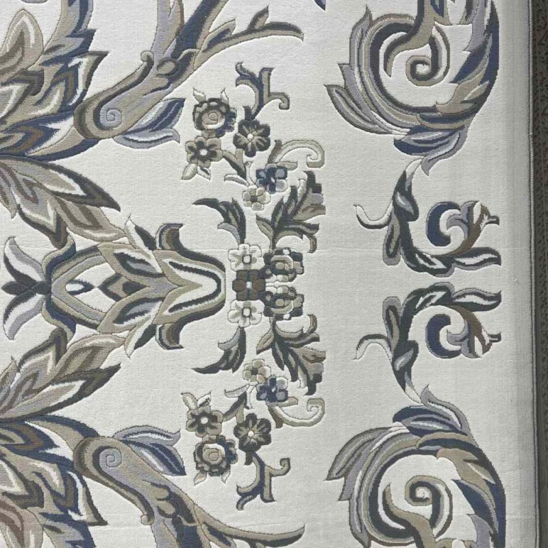 سجاد تركي اناقة نقش فرنسي J941DC كريم سماوي مقاس 50*80