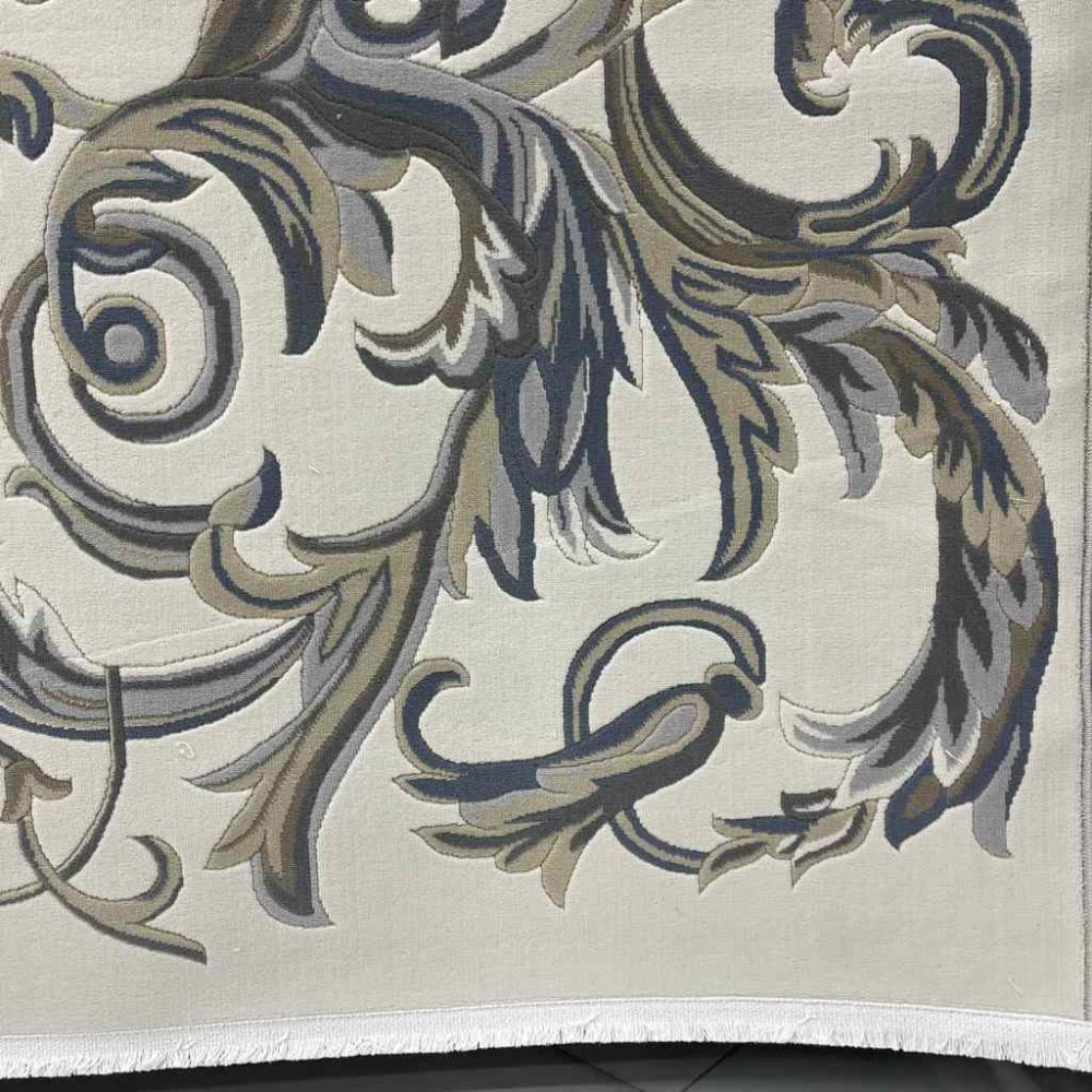 سجاد تركي اناقة نقش فرنسي J941DC كريم سماوي مقاس 50*80