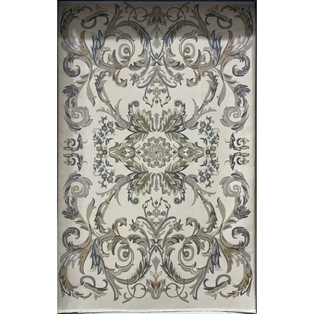 سجاد تركي اناقة نقش فرنسي J941DC كريم رصاصي مقاس  250*350