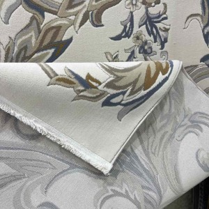 سجاد تركي اناقة نقش فرنسي J941DC كريم رصاصي مقاس  250*350