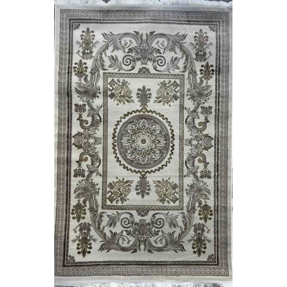 سجاد شرقي اليزا نقش ايراني تركي A6169A بيج غامق كوكين تبلا مقاس 100*200