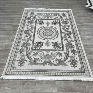 سجاد شرقي اليزا نقش ايراني تركي A6169A بيج ازرق فاتح مقاس 100*200