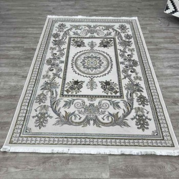 سجاد شرقي اليزا نقش ايراني تركي A6169A بيج ازرق فاتح مقاس 80*150