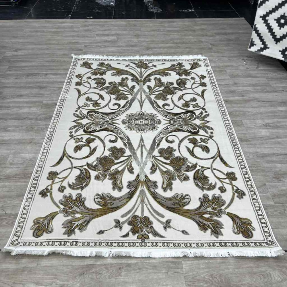 سجاد تركي اليزا نقش فرنسي تركي A6169A بيج كوكن ذهبي مقاس 50*80