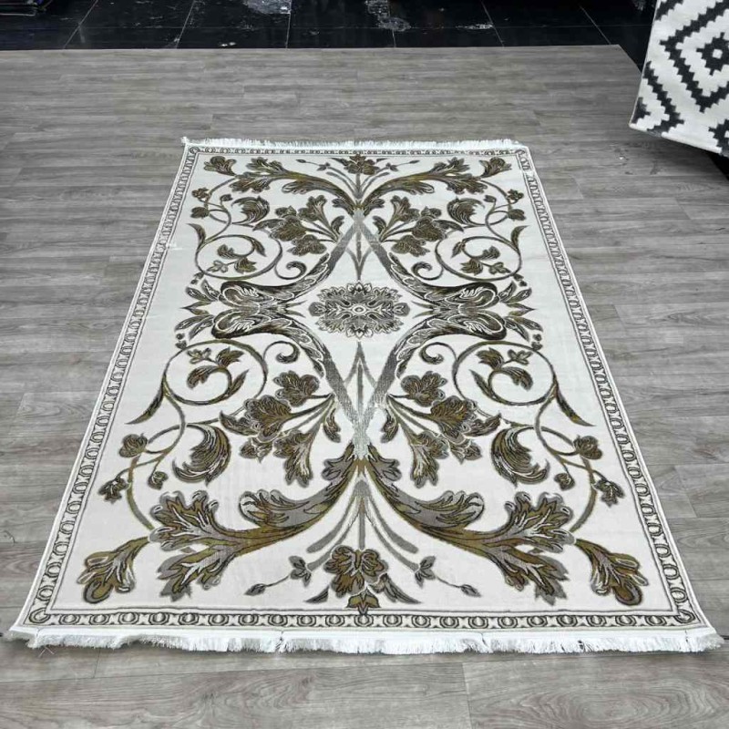 سجاد تركي اليزا نقش فرنسي تركي A6169A بيج كوكن ذهبي مقاس 80*150