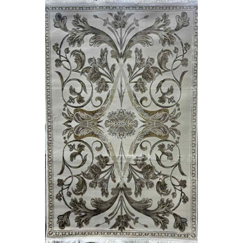 سجاد تركي اليزا نقش فرنسي تركي A6169A بيج غامق كوكين تيلا مقاس 50*80