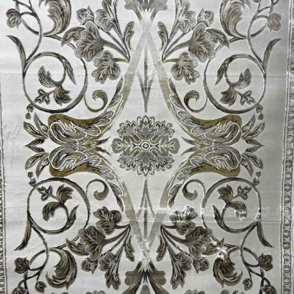 سجاد تركي اليزا نقش فرنسي تركي A6169A بيج غامق كوكين تيلا مقاس 50*80