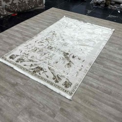 سجاد تركي اليزا نقش فرنسي تركي A6169A بيج غامق كوكين تيلا مقاس 50*80