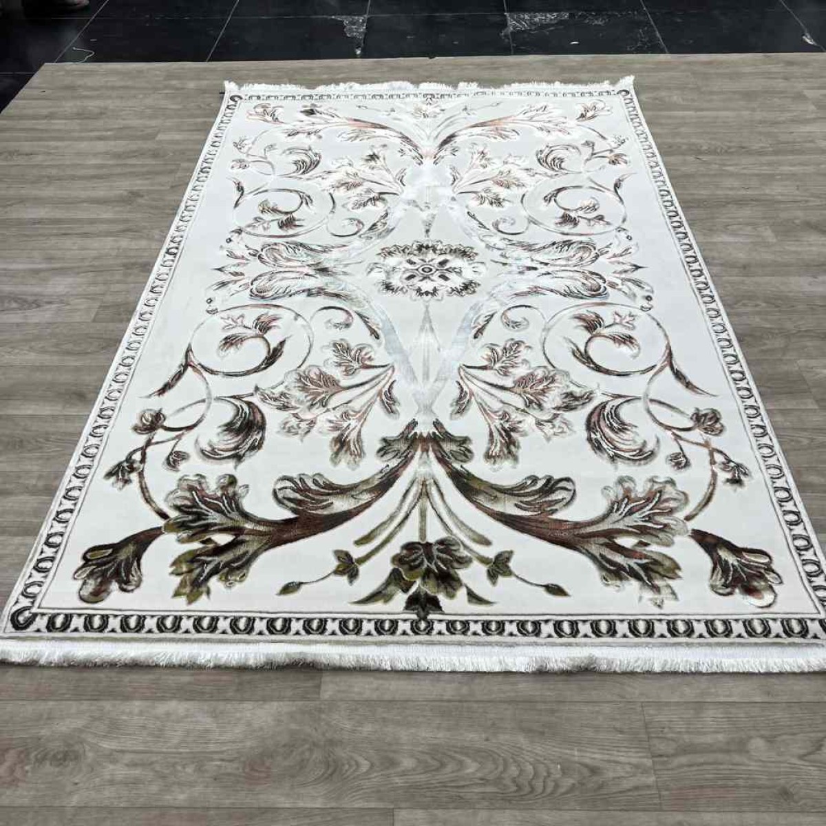 سجاد تركي اليزا نقش فرنسي تركي A6169A كريم ذهبي مقاس 300*400