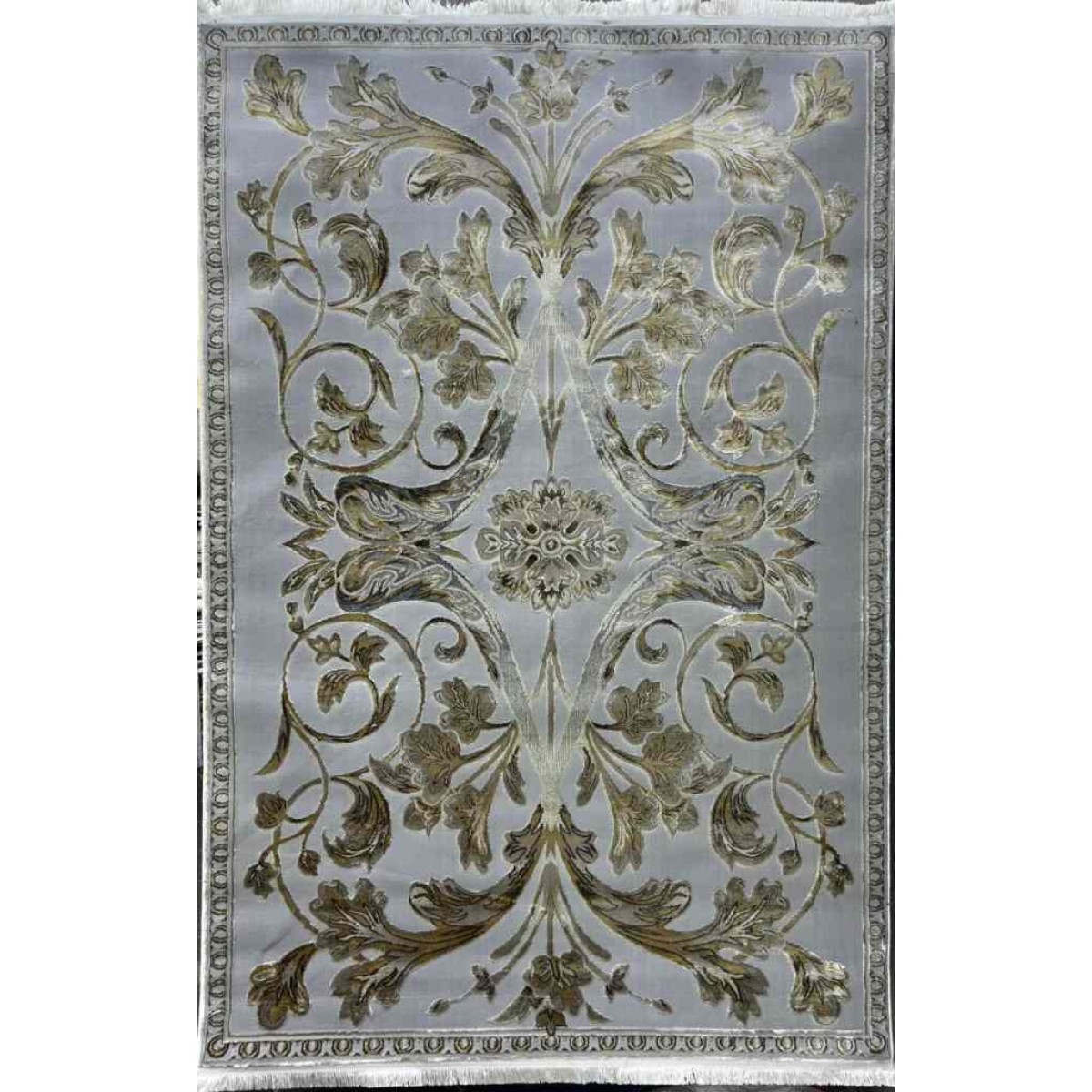 سجاد تركي اليزا نقش فرنسي تركي A6169A رصاصي ذهبي مقاس  50*80