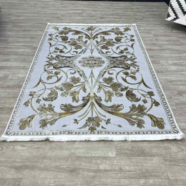 سجاد تركي اليزا نقش فرنسي تركي A6169A رصاصي ذهبي مقاس  250*350