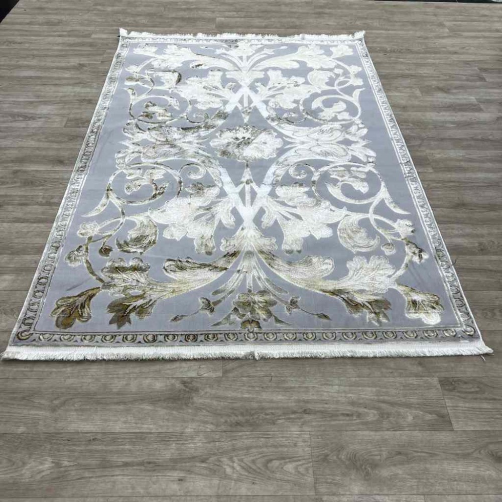 سجاد تركي اليزا نقش فرنسي تركي A6169A رصاصي ذهبي مقاس 80*150