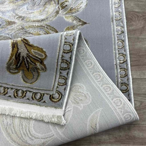 سجاد تركي اليزا نقش فرنسي تركي A6169A رصاصي ذهبي مقاس  250*350
