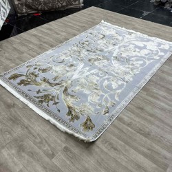 سجاد تركي اليزا نقش فرنسي تركي A6169A رصاصي ذهبي مقاس 80*150