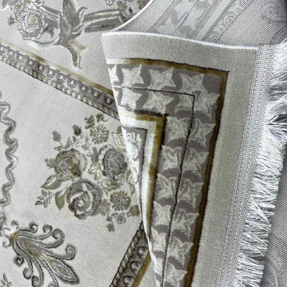 سجاد شرقي اليزا نقش ايراني تركي 36023A بيج كوكين موستا مقاس 100*200