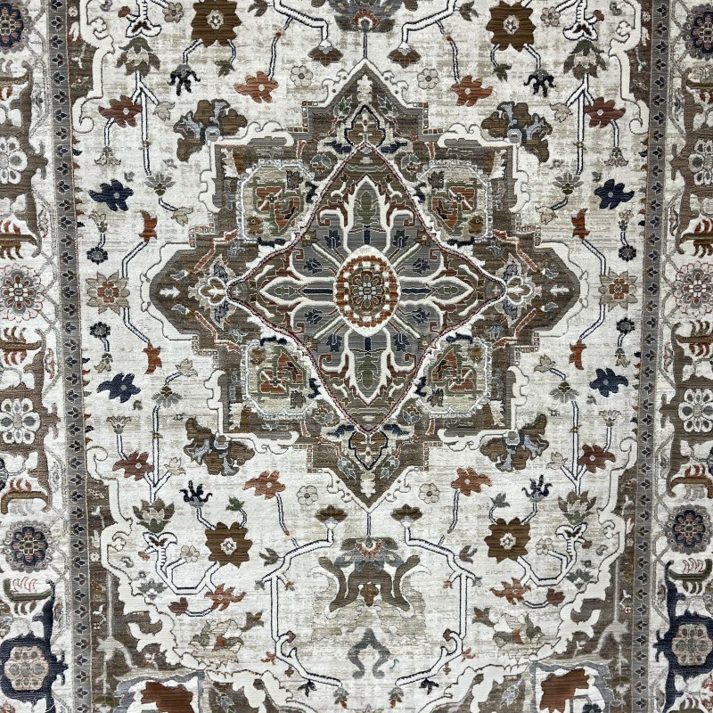 سجاد ليفون بوهيمي تركي M9262 كريم D84424 مقاس 400*500 - سجاد بوهيمي