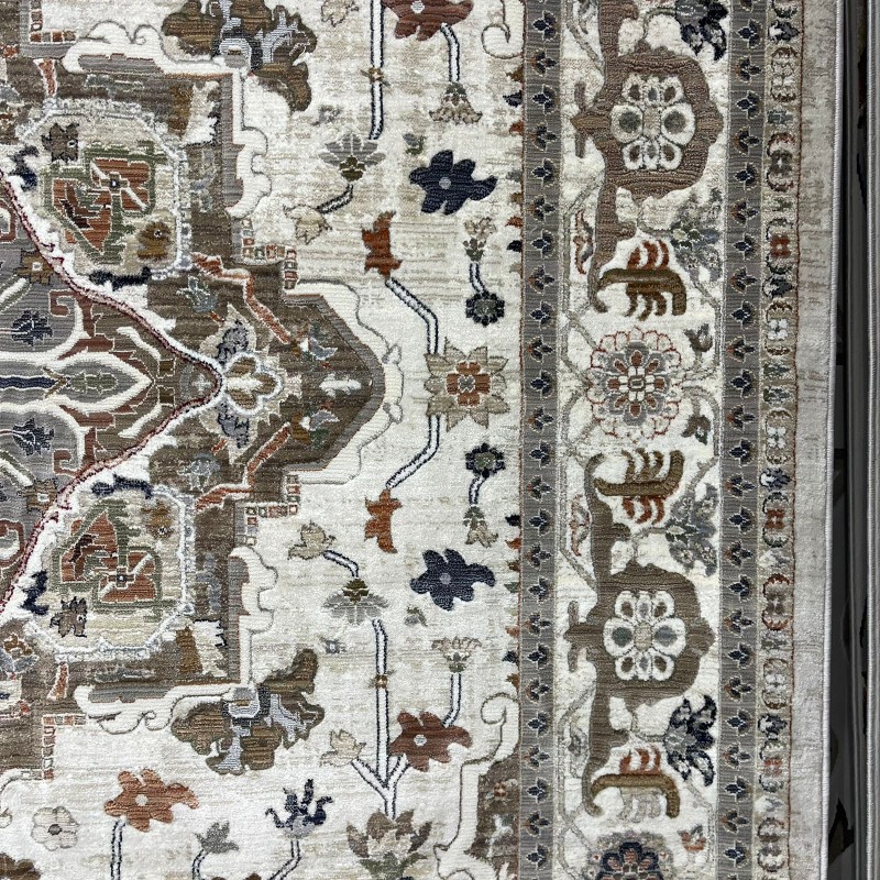 سجاد ليفون بوهيمي تركي M9262 كريم D84424 مقاس 400*500 - سجاد بوهيمي
