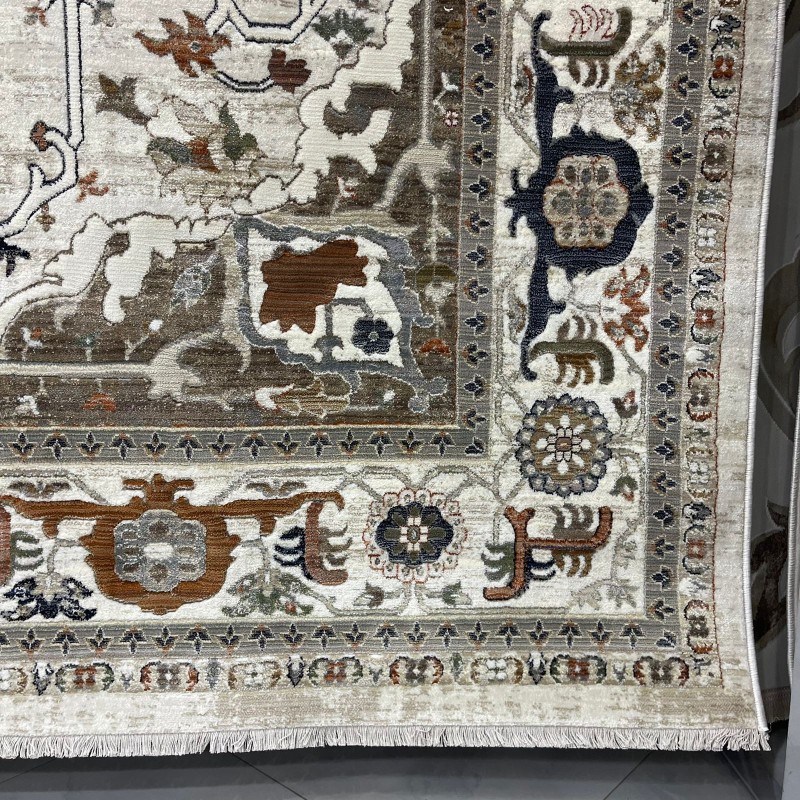 سجاد ليفون بوهيمي تركي M9262 كريم D84424 مقاس 400*500 - سجاد بوهيمي