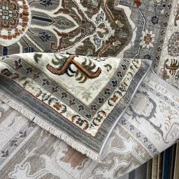 سجاد ليفون بوهيمي تركي M9262 رصاصي D84727 مقاس 80*150