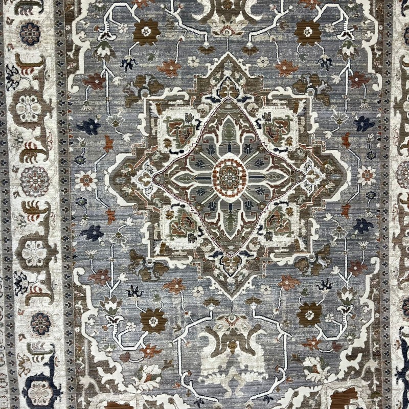 سجاد ليفون بوهيمي تركي M9262 رصاصي D84727 مقاس 80*150 - سجاد بوهيمي