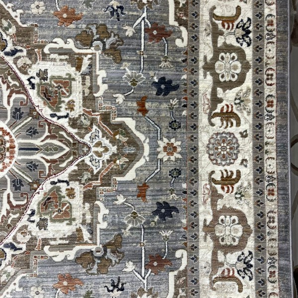 سجاد ليفون بوهيمي تركي M9262 رصاصي D84727 مقاس 200*300