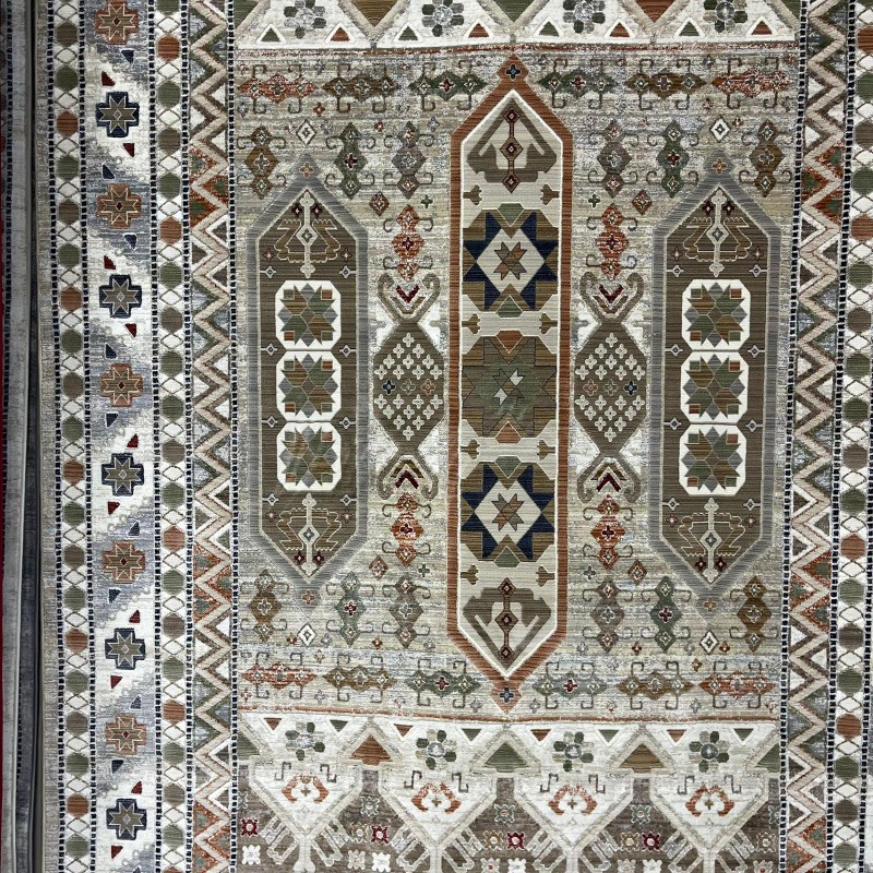 سجاد ليفون بوهيمي تركي L6952 بيج D84949 مقاس 80*150 - سجاد بوهيمي